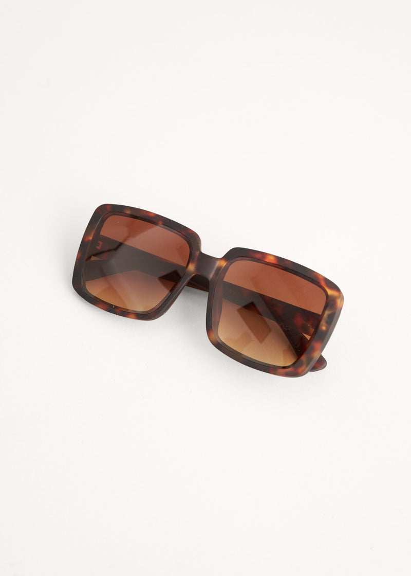 Large square tortoiseshell sunglasses
