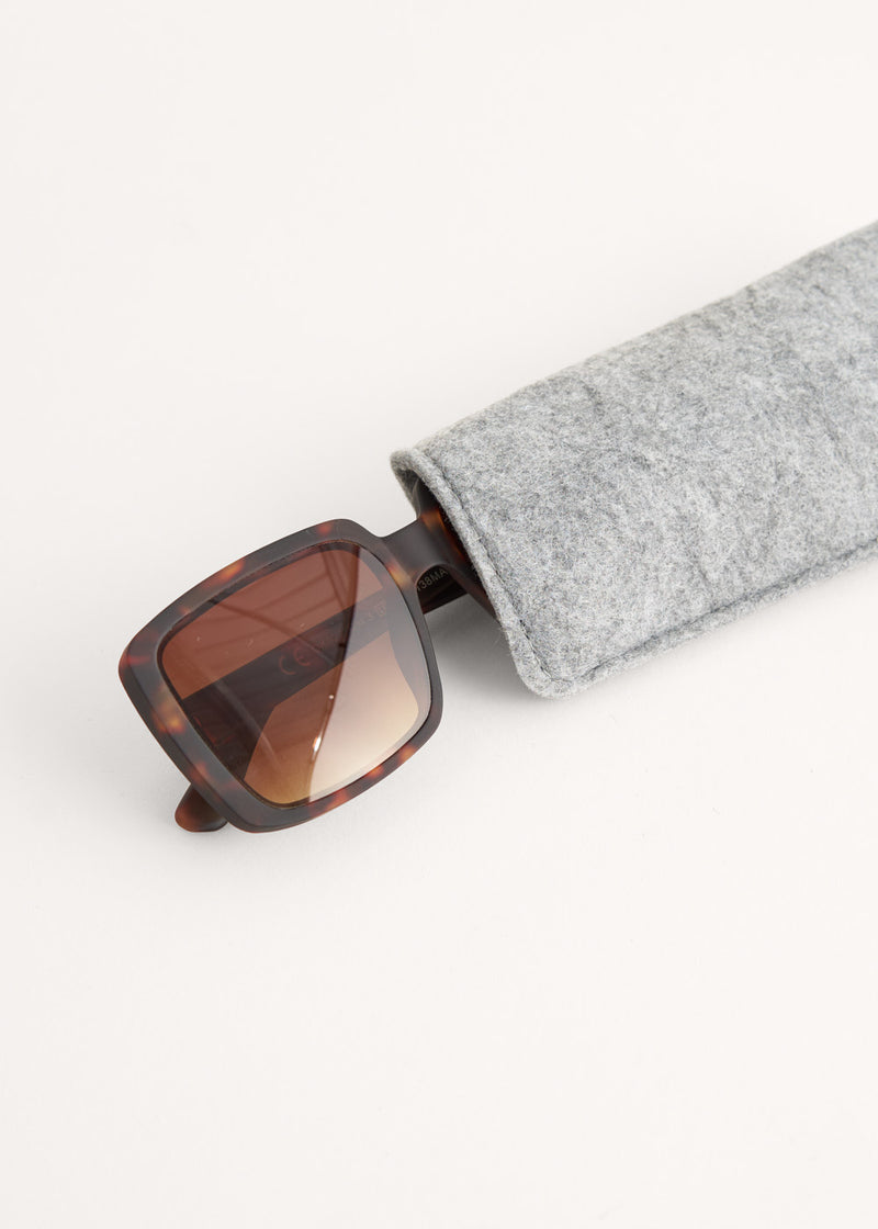 Large square tortoiseshell sunglasses