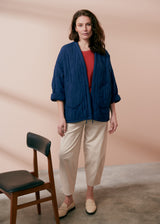 Dark blue quilted jacket