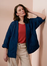 Dark blue quilted jacket