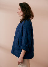 Dark blue quilted jacket