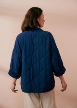 Dark blue quilted jacket