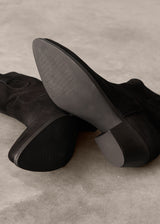 AUSTIN SHORT SUEDE BOOTS - BLACK