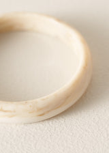 BAKER RESIN BANGLE - VINTAGE WHITE