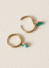 BETHAN DROP LOOP EARRINGS - TURQUOISE