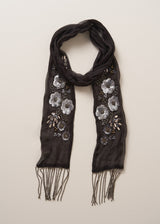 BETTY SEQUIN SCARF - BLACK