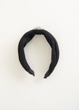 Black matt crystal headband