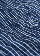 Blue checked print scarf