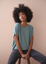 Sage aqua lightweight knit sweater