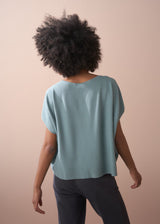 Sage aqua lightweight knit sweater