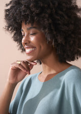 Sage aqua lightweight knit sweater