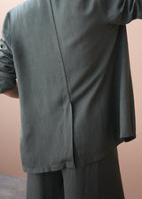 Dusky green relaxed blazer jacket