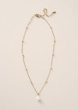 GISELLE PEARL PENDANT NECKLACE - GOLD