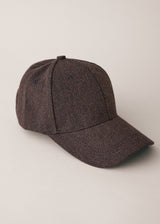 Brown herringbone cap