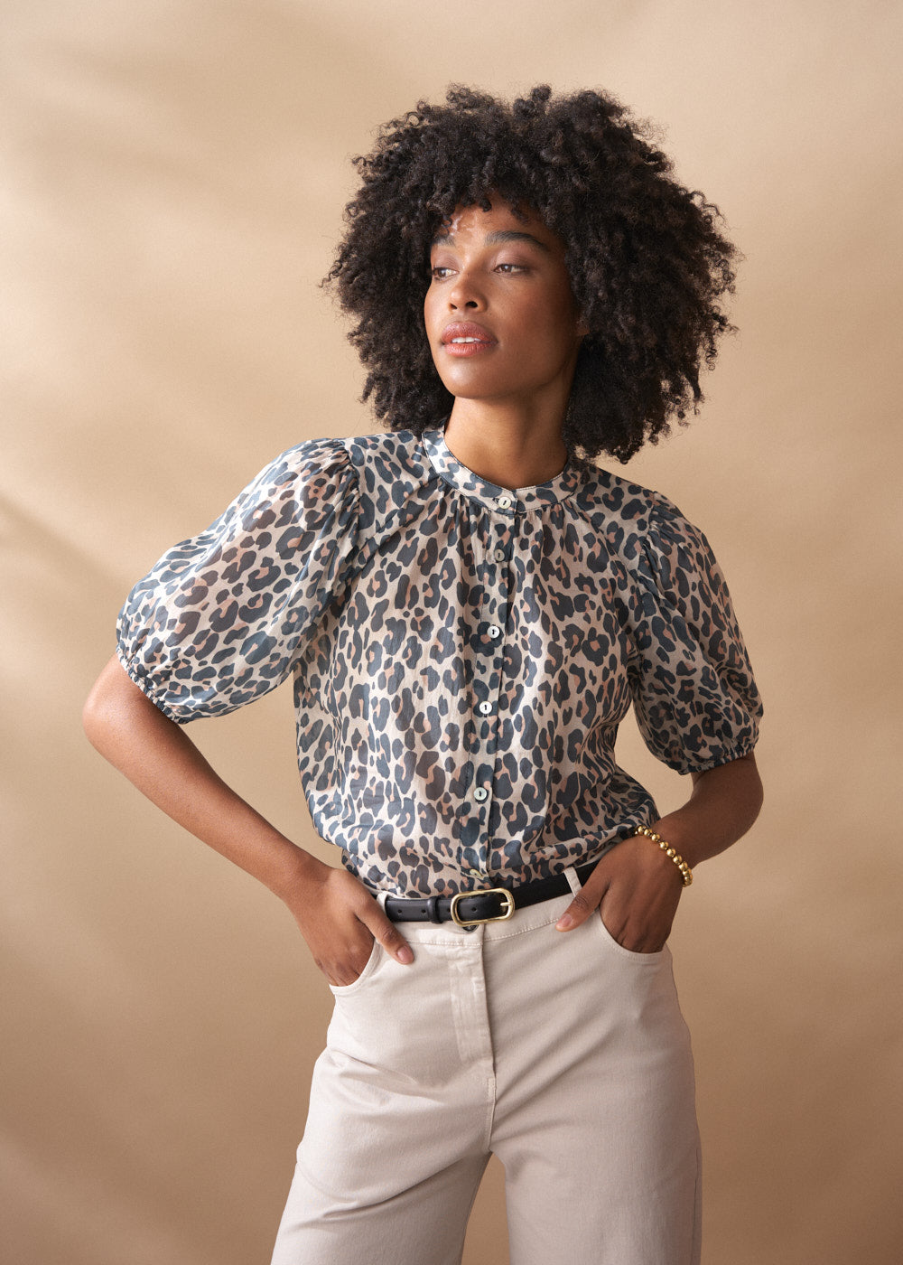 Ines Leopard Print Top Tops and Blouses BUSBY FOX