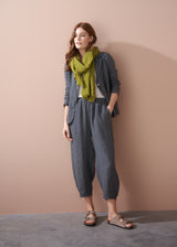 WILMA WAFFLE SCARF - OLIVE