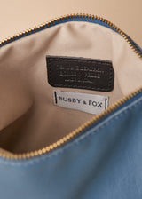 JODY LEATHER CLUTCH BAG - BLUE