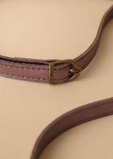 JODY LEATHER CLUTCH BAG - DARK BRONZE