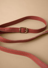 Terracotta leather clutch bag crossbody