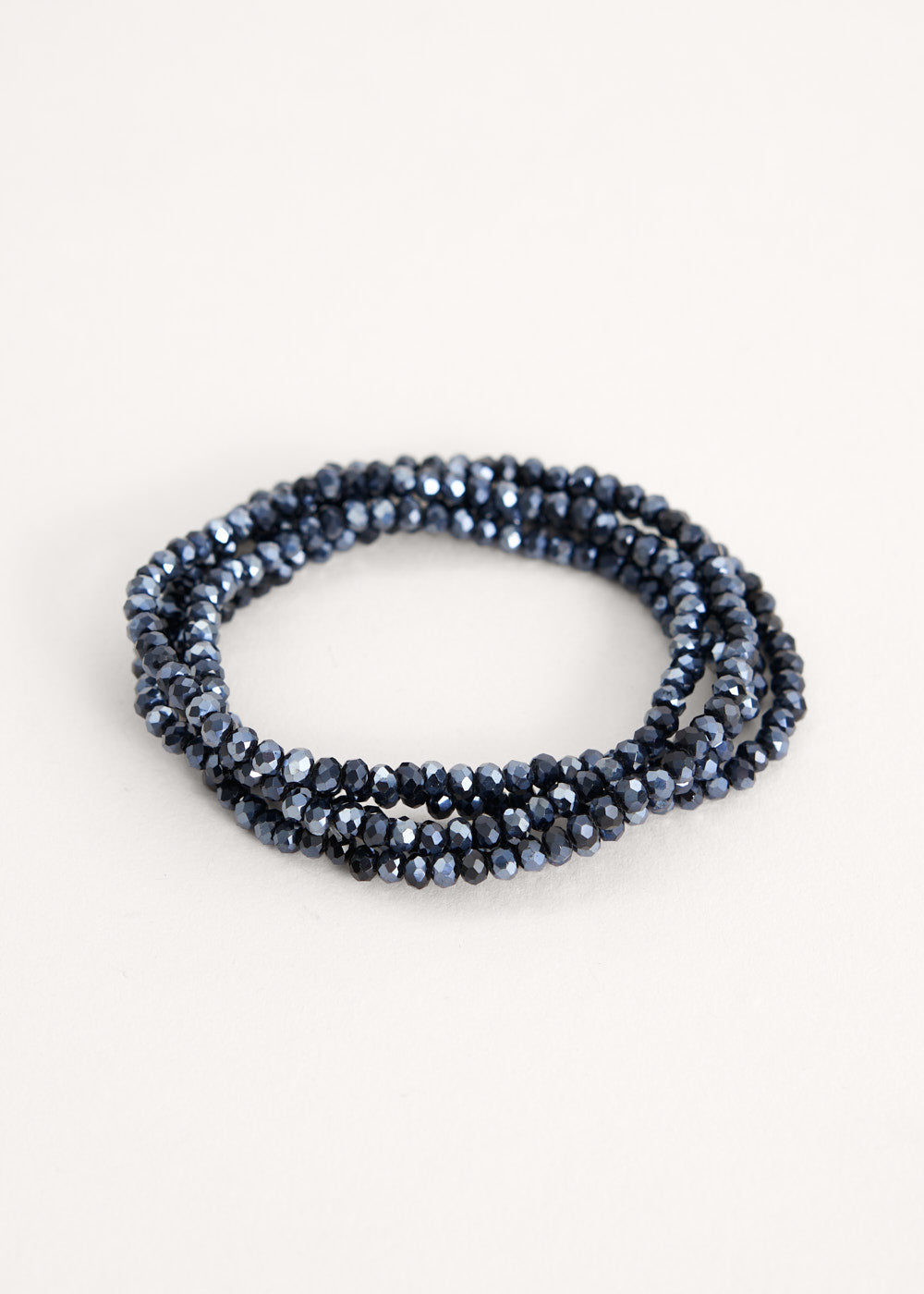 Dark blue crystal necklace top
