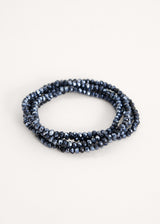 Dark blue crystal necklace