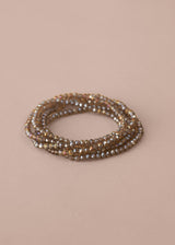 JULI CRYSTAL NECKLACE - MAUVE