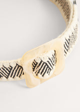 Black and white monochrome belt