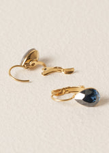 KERRY CRYSTAL TEARDROP EARRINGS - BLACK