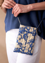 KITA COTTON PHONE BAG - MID BLUE