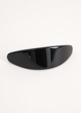 Large black oval hair clip
