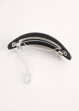 Large black oval hair clip