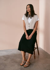 Sleeveless cable knit waistcoat