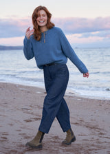 Blue chambray trousers