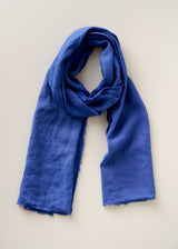LILLIAN LINEN SCARF - BLUE