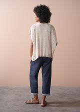 Sheer fine knit woven cardigan