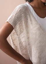 Sheer fine knit woven cardigan