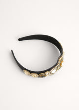 Gold embellished crystal headband