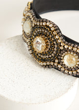 Gold embellished crystal headband