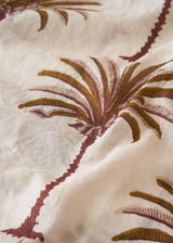 Cream and brown palm print scarf