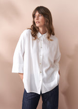 NAOMI CREPE SHIRT - WHITE