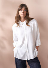 NAOMI CREPE SHIRT - WHITE