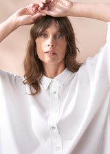 NAOMI CREPE SHIRT - WHITE
