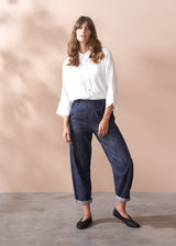 NAOMI CREPE SHIRT - WHITE
