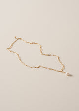 OTTILIE PEARL PENDANT NECKLACE - GOLD