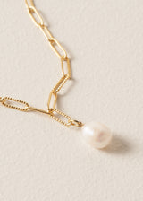 OTTILIE PEARL PENDANT NECKLACE - GOLD