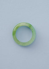 Jade green resin ring