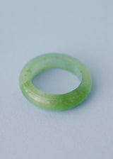 Jade green resin ring