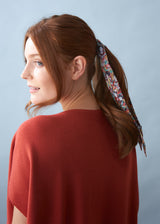 SAFFRON SATIN SCARF - PORTRAIT