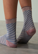 ELSE GLITTER SOCKS - BLUE