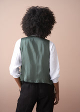 Green button up waistcoat